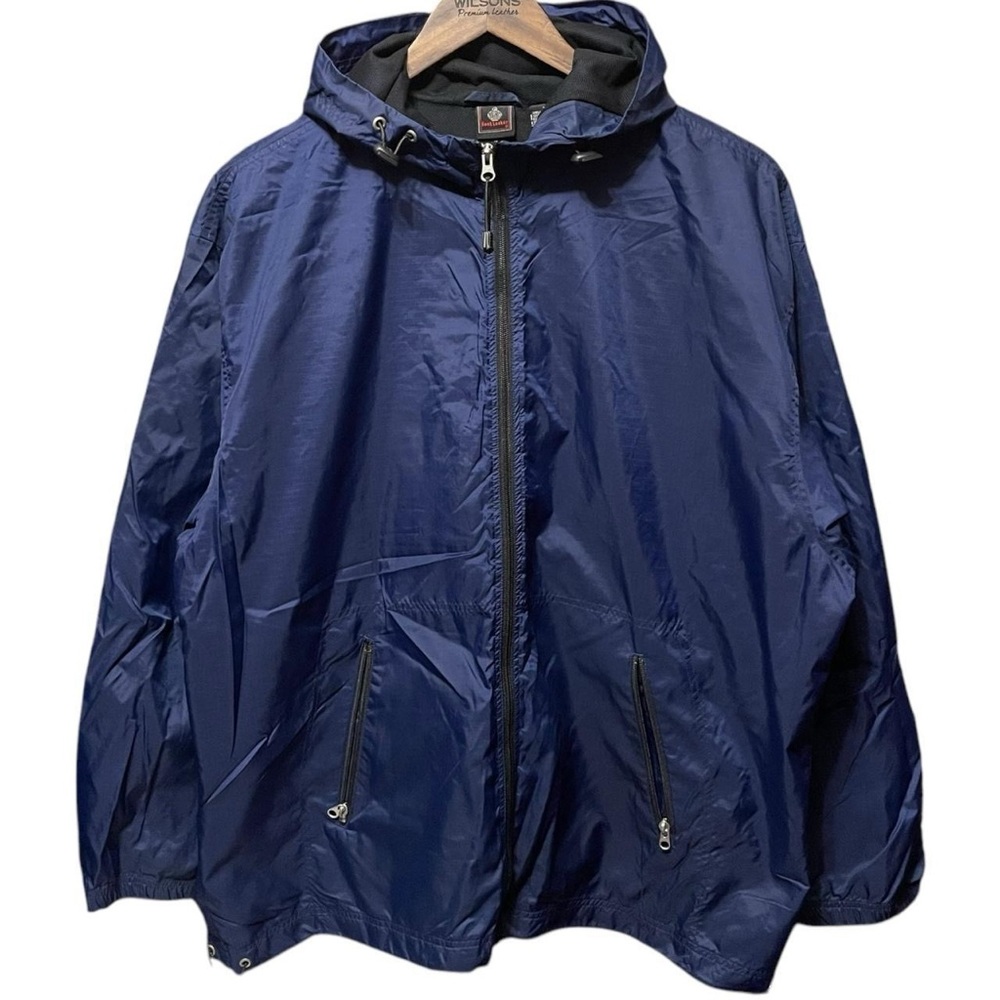 blue Black Vintage 90s full zip Foot locker Breathable windbreaker Rain jacket
